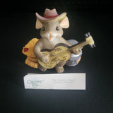 ???? Fitz & Floyd Charming Tails Country Singer Mouse LE COA Figurine 82/114 Model