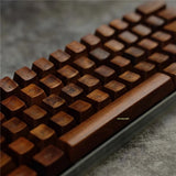 Rosewood Wooden OEM Cross Shaft Keycaps for 60/87/108 Mechanical Keyboard Keypad Model