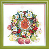 DIY Counted Cross Stitch Kit "Summer tea" 10.8x10.8 in / 27.5x27.5 cm Model