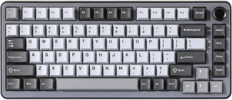 YUNZII B75 75% RGB Mechanical Keyboard KNOB GASKET PBT CAPS GREY MILK V2 LINEAR Model